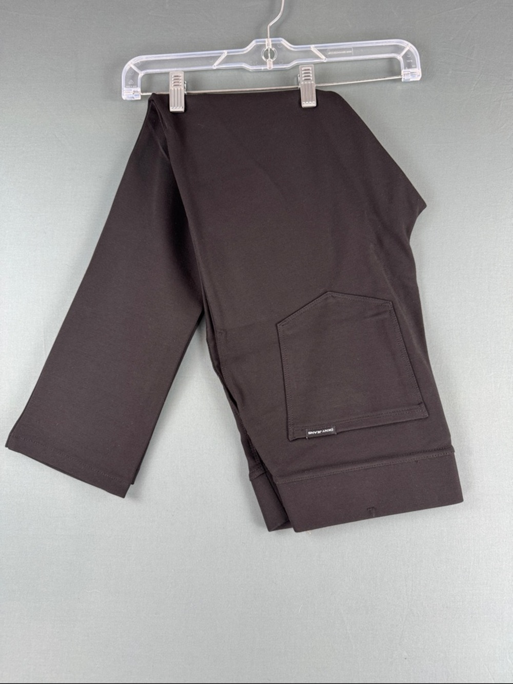 DKNY Men's Black Stretch Jogger Pants with Patch Pocket